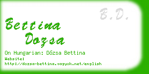 bettina dozsa business card